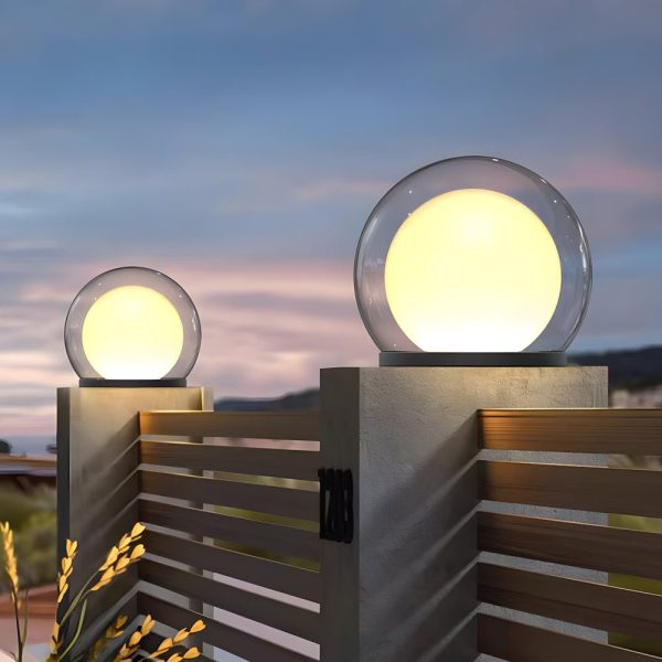 Solar Bubble Lunar Post Light Waterproof Globe Outdoor Lantern Gate Light Outdoor Lamp Landscape Light - Image 4