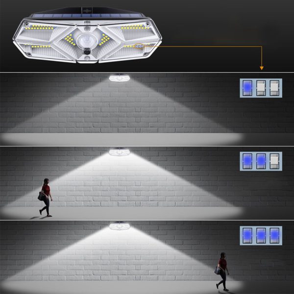 Solar Energy Wall Lamp Motion Sensor LED Outdoor Wall Sconces Lighting - Image 4
