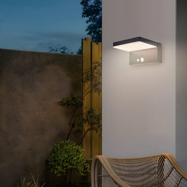 Solar LED Motion Sensor Wall Light Sustainable Outdoor Security - Image 2