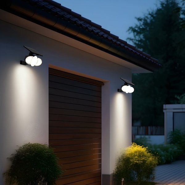 Solar Motion Security Light 3-Head Outdoor LED Wall Fixture with Motion Sensor - Image 4