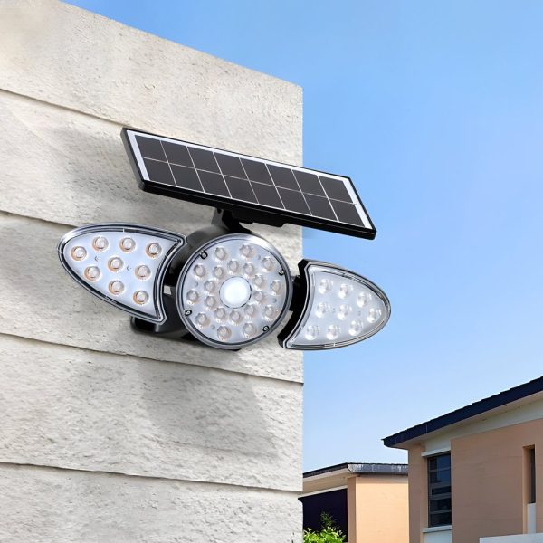Solar Motion Security Light 3-Head Outdoor LED Wall Fixture with Motion Sensor - Image 5