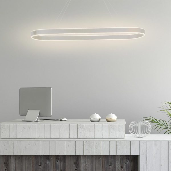 Rounded Rectangle LED Dimmable Modern Pendant Lighting Chandelier - Image 2