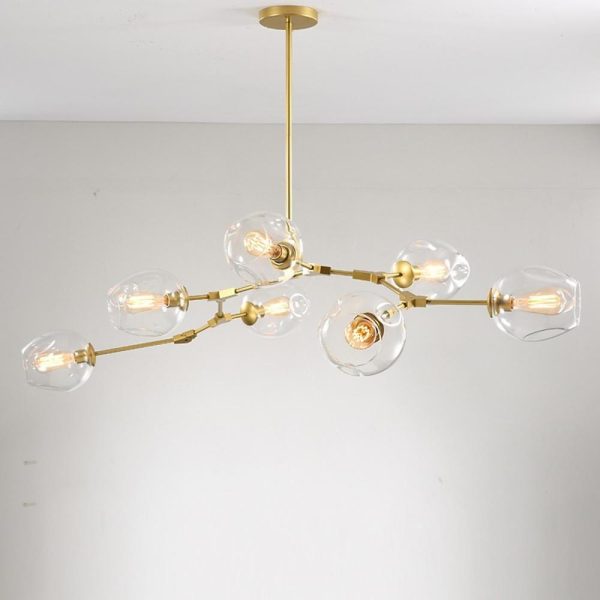 Globe Sputnik Industrial Glass Chandelier Modern Lighting with Customizable Color Shades - Image 11