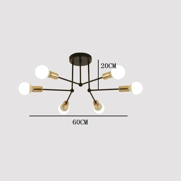6 Lights LED Modern Ceiling Lights Flush Mount Lighting Hanging Ceiling Lights - Image 3