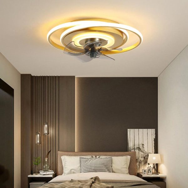 Geometric Modern Ceiling Fans with LED Light - Image 3