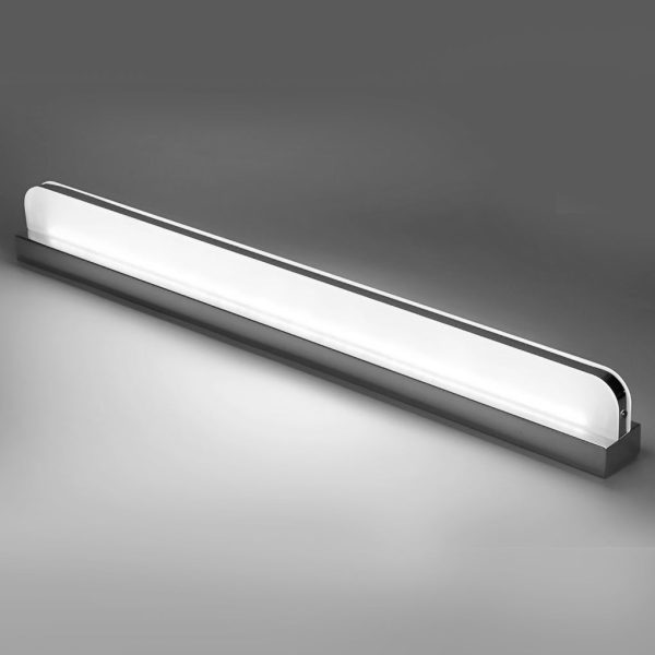 LED Bathroom Vanity Light with Wall-Mounted Panel and Polished Iron Trim - Image 6