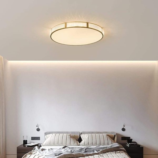 Circular Copper Acrylic LED Nordic Ceiling Lights Flush Mount Lighting - Image 3