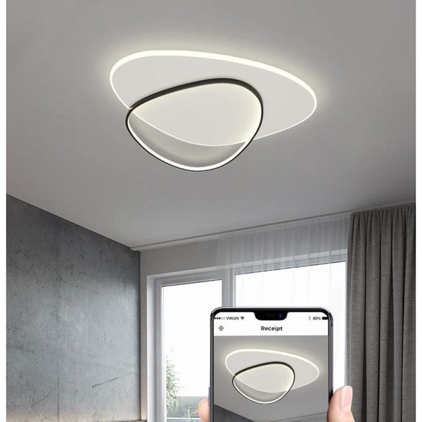Rounded Triangles Flush Mount Ceiling Light Artistic LED Light - Image 3