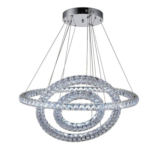 Luxury Crystal LED Chandelier 3-Tier Geometric or Stacked LED Pendant light - Image 15