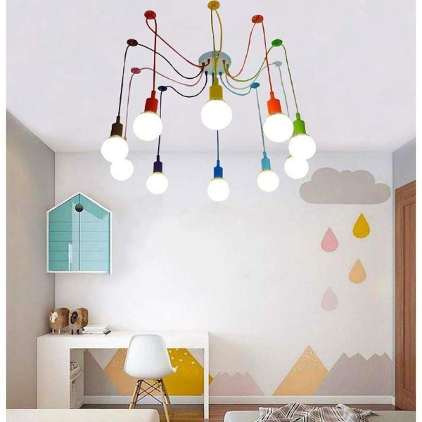 Cluster Spider Pendant Lighting 10-heads DIY Adjustable Ceiling Lights - Image 2