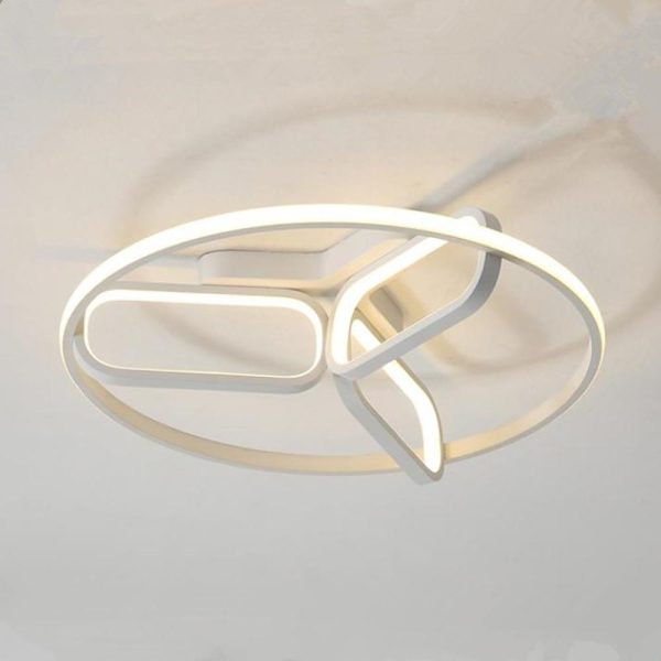 Modernist Rounded Rectangles Circle LED Flush Mount Ceiling Light for Bedroom - Image 4