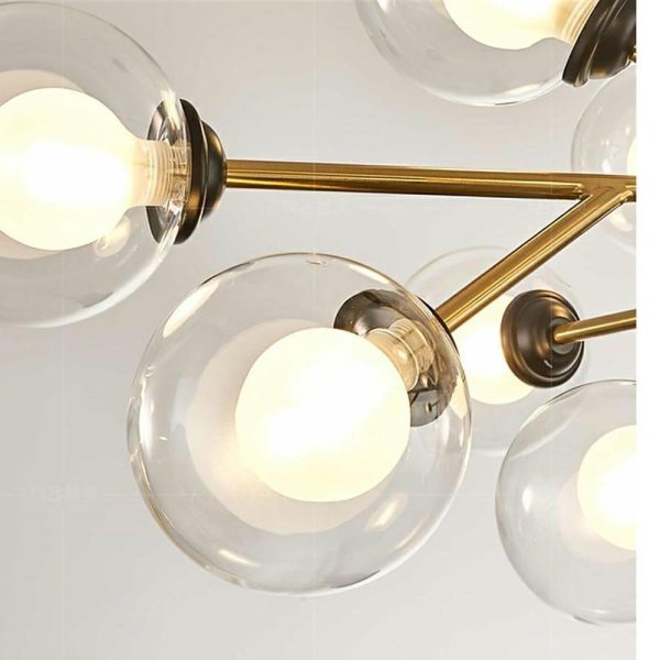 12 Bulbs Sputnik Chandelier Glass Globe Chandelier for Living Room - Image 7