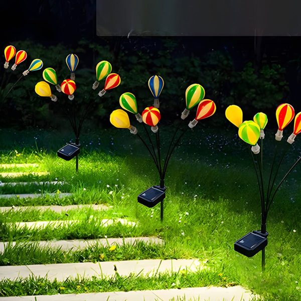 Swinging Solar LED Hot Air Balloon Lights 2 Pack for Outdoor Gardens - Image 4