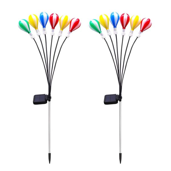 Swinging Solar LED Hot Air Balloon Lights 2 Pack for Outdoor Gardens - Image 6