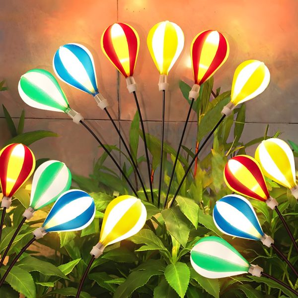 Swinging Solar LED Hot Air Balloon Lights 2 Pack for Outdoor Gardens - Image 3