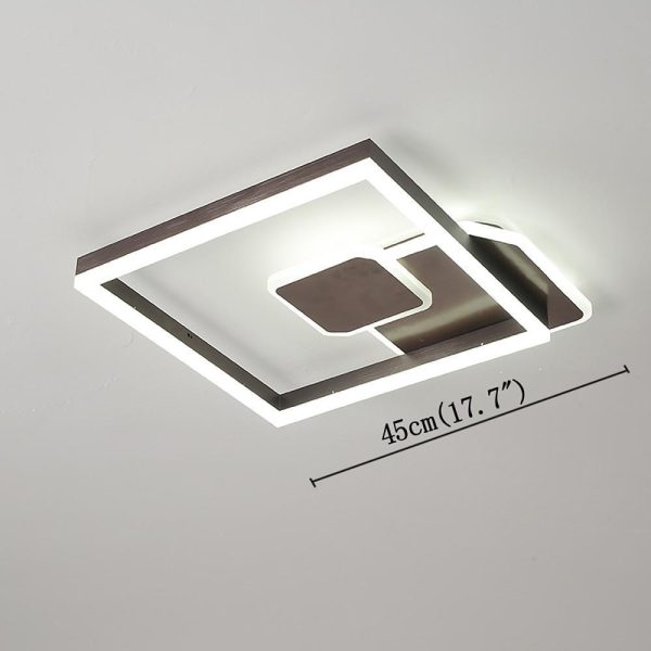 Abstract Square Dimmable LED Modern Flush Mount Lighting Ceiling Lights - Image 4