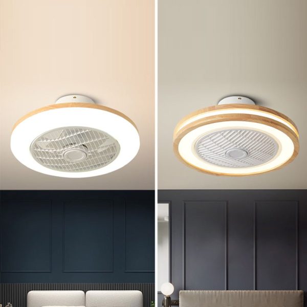 Three-level Wind Regulation Nordic Modern Bladeless Ceiling Fans with Lights and Remote Control - Image 4