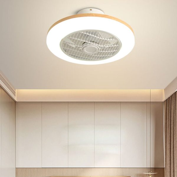 Three-level Wind Regulation Nordic Modern Bladeless Ceiling Fans with Lights and Remote Control - Image 3