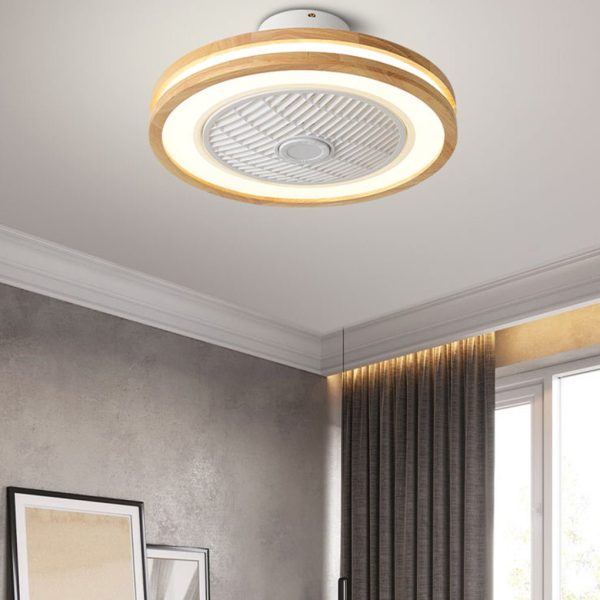Three-level Wind Regulation Nordic Modern Bladeless Ceiling Fans with Lights and Remote Control - Image 2