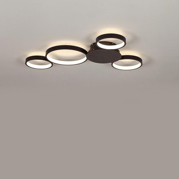 4 Circle Modern Silica Gel LED Flush Mount Ceiling Light for Living Room - Image 5