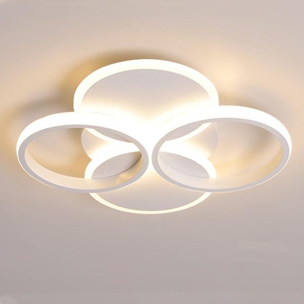 4 Circle Modern Flush Mount Lights Geometrical LED Ceiling Lights - Image 3