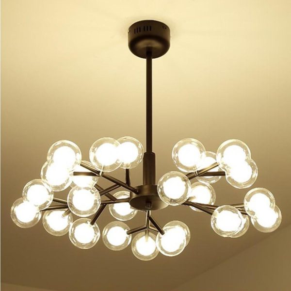25 Lights LED Cluster Glass Bubble Sputnik Chandelier Hanging Ceiling Lights - Image 7
