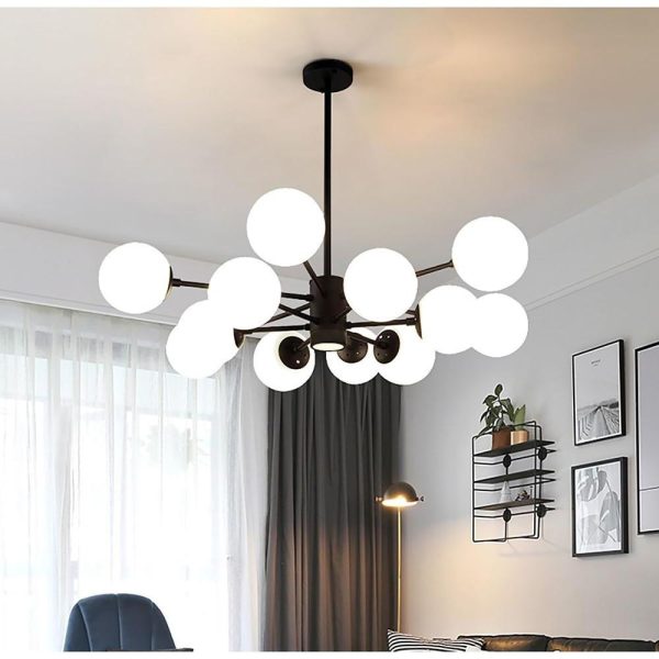 Nordic Glass Globe Chandelier Cluster Entryway Chandelier - Image 3