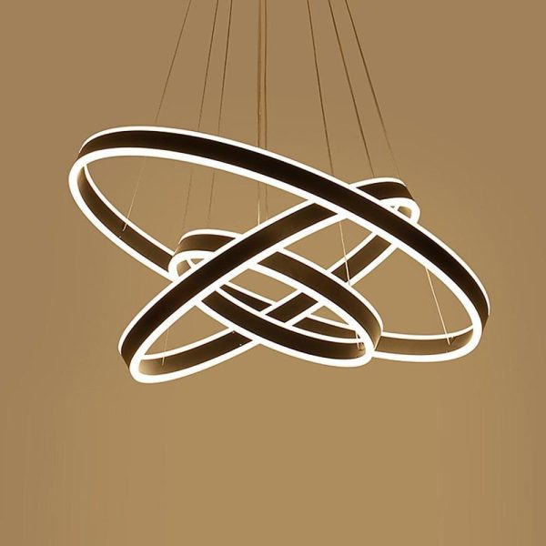 3 Circles Interweaved LED Modern Chandeliers Pendant Light Hanging Lamp - Image 9