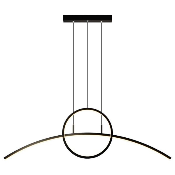 Curve Circle Pendant Lighting Metal Modern Pendant Lighting for Kitchen - Image 3