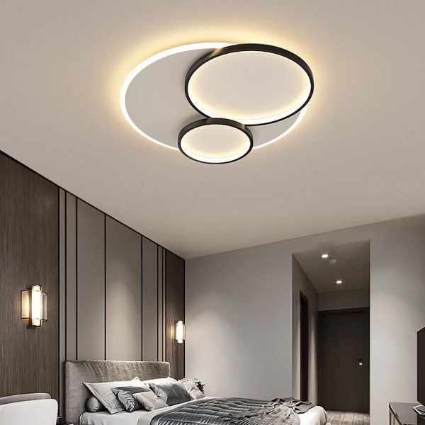 3 Circles Metal Modern Style Design Flush Mount Lighting LED Bedroom Ceiling Lights - Image 2