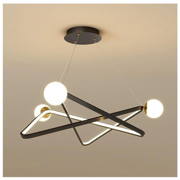 Geometric Design LED Modern Chandeliers Glass Pendant Lights Hanging Lamp - Image 6