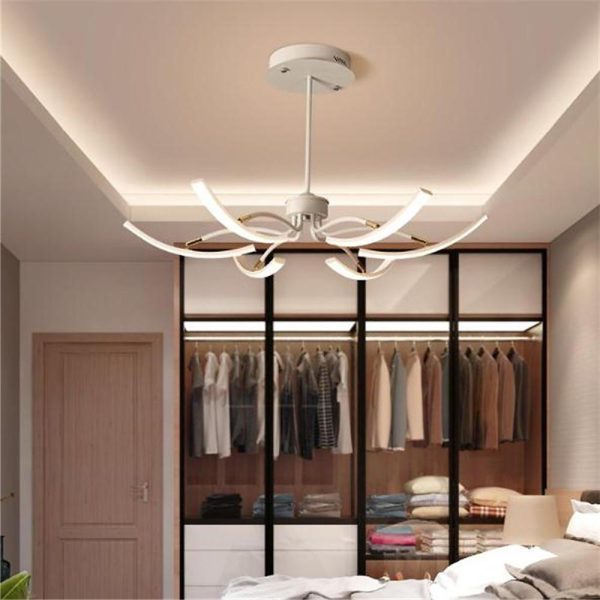 Flower Strips Dimmable LED Nordic Chandeliers Pendant Light Hanging Lamp - Image 4