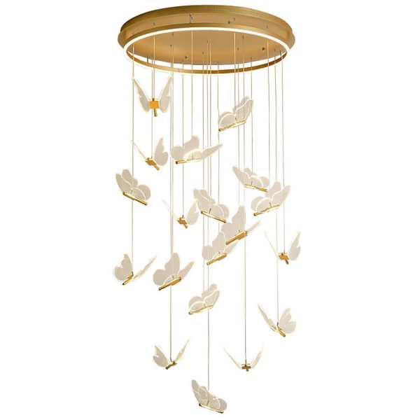 Butterfly Shapes Design Pendant Lighting Acrylic Metal Island LED Living Room Ceiling Lights - Image 11