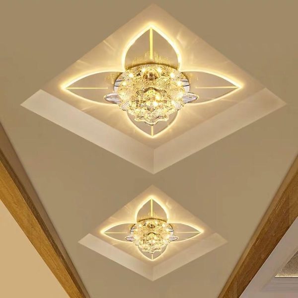 4 Pointed Classic Star LED Multi Color Crystal Modern Ceiling Lights - Image 6