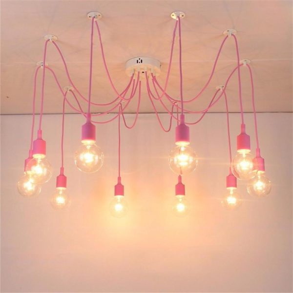 Cluster Spider Pendant Lighting 10-heads DIY Adjustable Ceiling Lights - Image 7