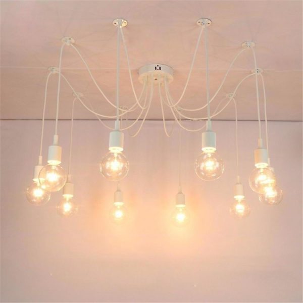 Cluster Spider Pendant Lighting 10-heads DIY Adjustable Ceiling Lights - Image 4