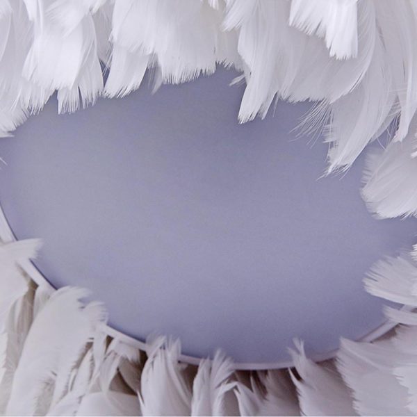Round Feathers LED Nordic Ceiling Lights Flush Mount Lighting Chandelier - Image 15