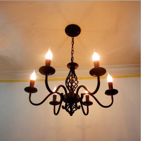 6 Lights Candles-shaped LED Modern Chandeliers Pendant Light Hanging Lamp - Image 3