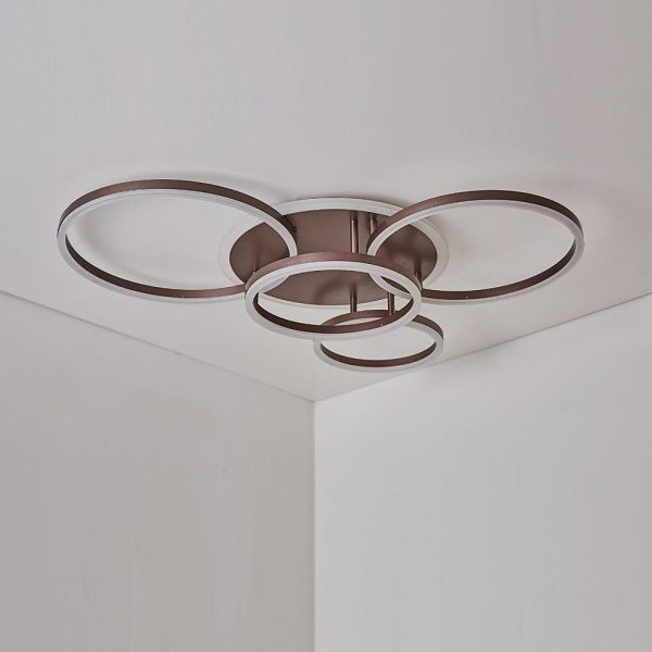4 Circle Dimmable with Remote LED Modern Flush Mount Ceiling Light Fixtures - Image 9