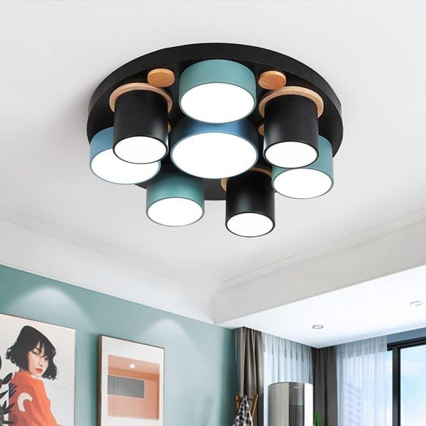 Rounded Cylindrical LED Modern Ceiling Lights Flush Mount Lighting - Image 4