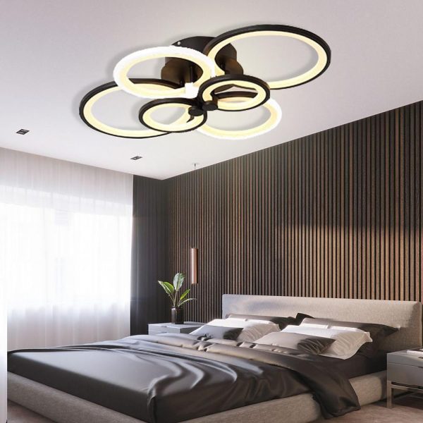 Multi Circles Dimmable LED Modern Ceiling Lights Flush Mount Lighting - Image 8