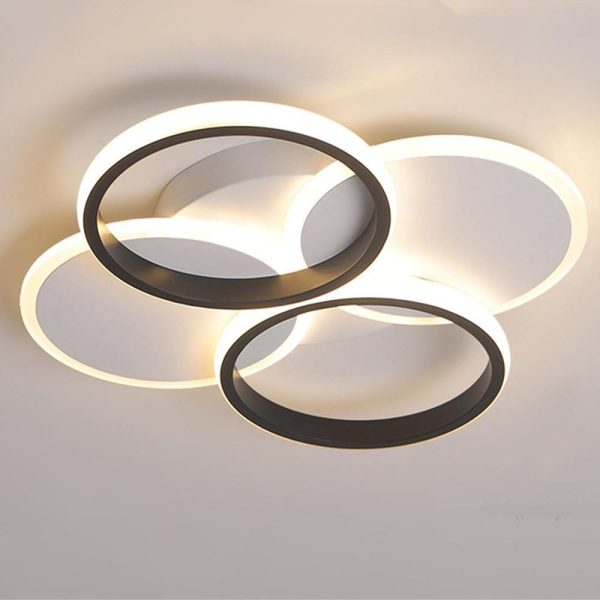 4 Circle Modern Flush Mount Lights Geometrical LED Ceiling Lights - Image 4