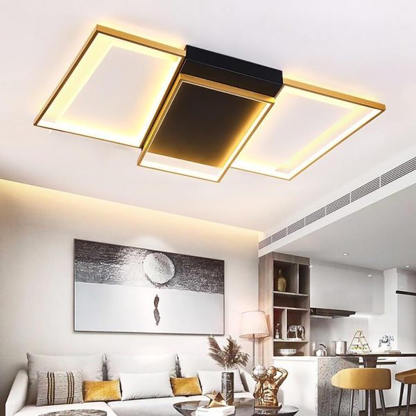Rectangle Round LED Modern Flush Mount Lighting Ceiling Lights Chandeliers - Image 5
