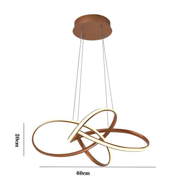 Interweaving Wave Design Pendant Lighting Aluminum Acrylic LED Ceiling Light - Image 10