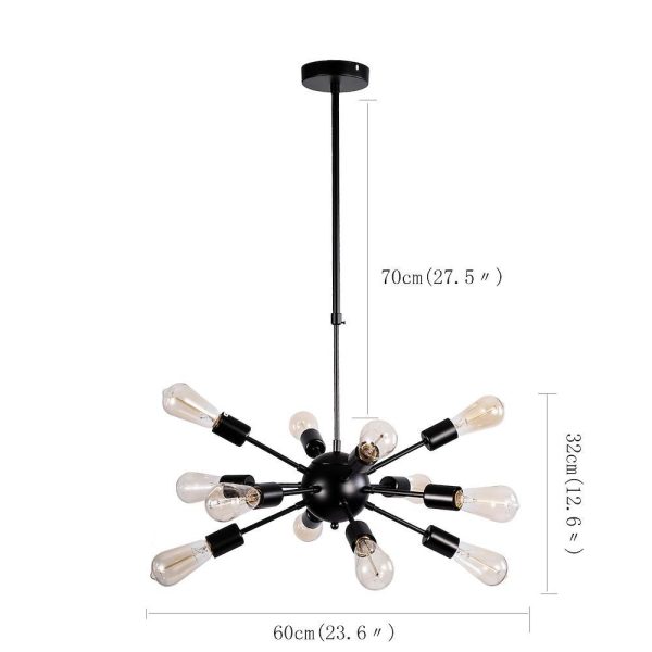 Modern Dining Room Chandeliers Kitchen Sputnik Chandelier with 12 Bulbs - Image 3