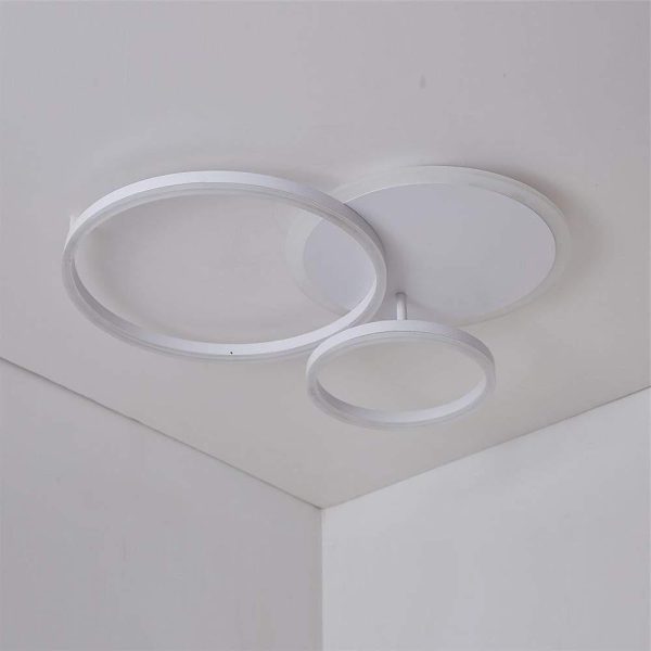 3-Layers LED Modern Circle Flush Mount Light - 3-Color Dimmable, 26"x20" - Image 11