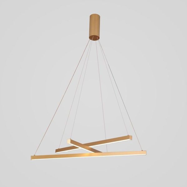 Cluster Of 3 Sticks Gold Pendant Lights Acrylic Pendant Lighting - Image 4