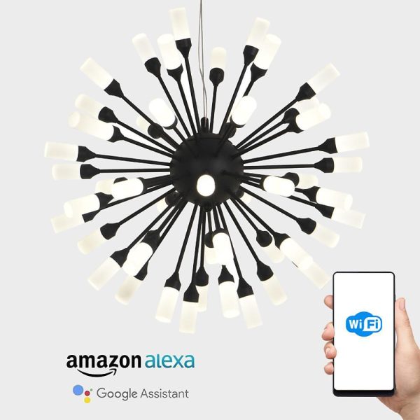 Novelty Cluster Globe Design Chandelier Light Metal Acrylic Ceiling Light - Image 3