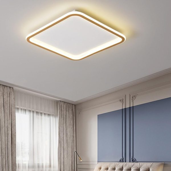 Minimalist Square Circular Dimmable LED Nordic Ceiling Lights Flush Mount Lighting - Image 2