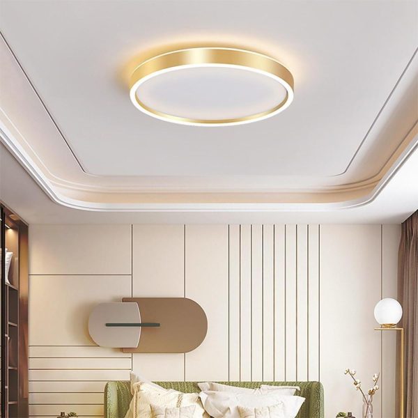 Circular Minimalist Metal Flush Mount Light Fixtures LED Living Room Ceiling Lights - Image 2
